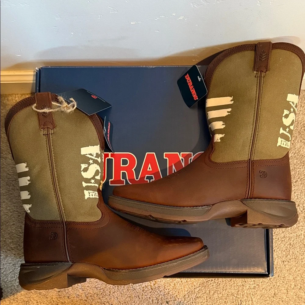 Lil' Rebel™ by Durango® Big Kids' Army Western Boot | Size 5.5 - Picture 7 of 12